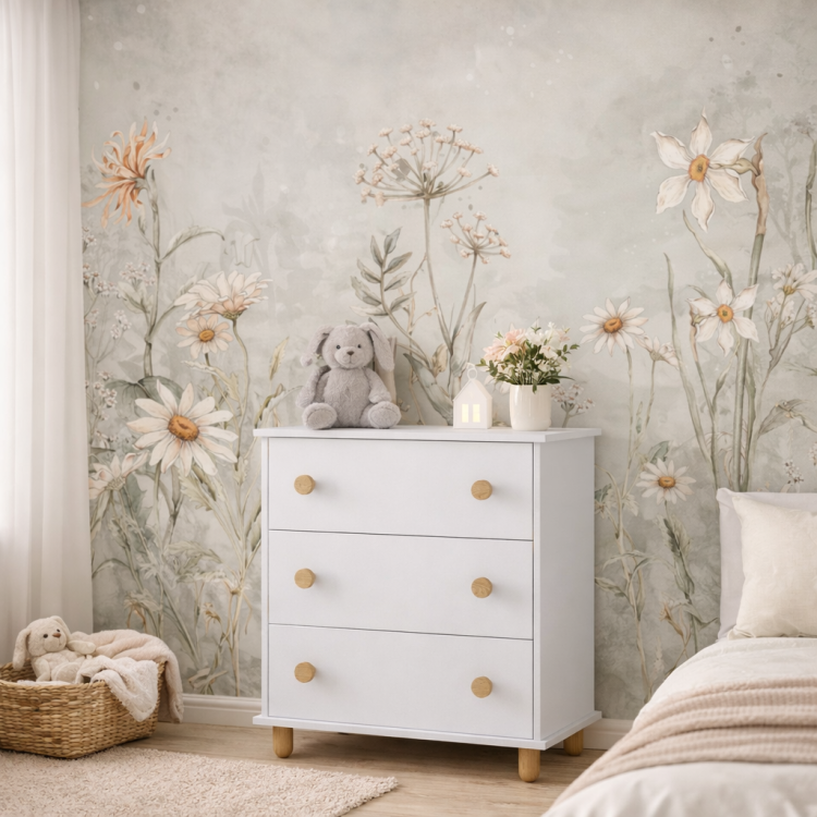 Komoda do pokoju dziecięcego z trzema szufladami LUMI