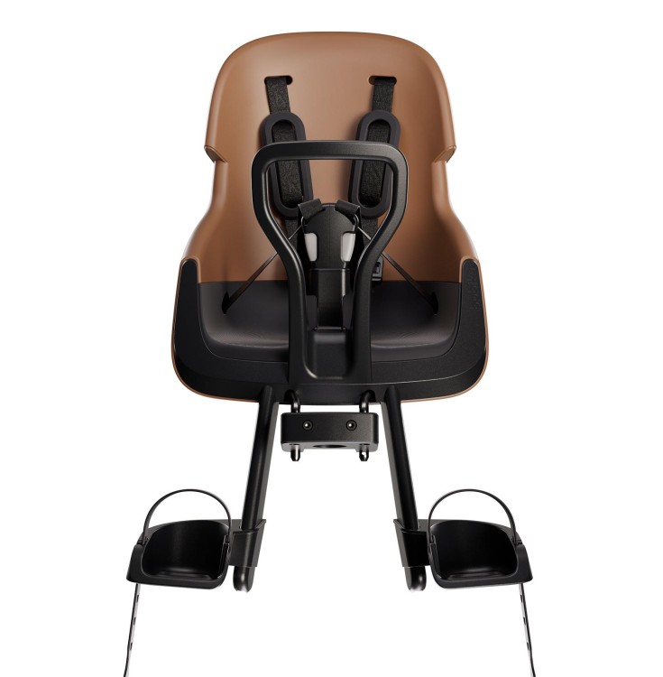 Fotelik rowerowy Bobike Exclusive Evolve Mini cinnamon brown montowany z przodu roweru