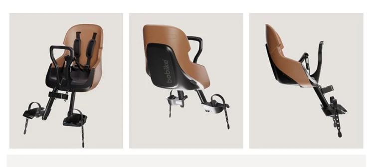 Fotelik rowerowy Bobike Exclusive Evolve Mini cinnamon brown montowany z przodu roweru