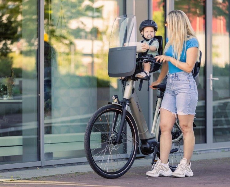 Fotelik rowerowy Bobike Exclusive Evolve Mini peppermint montowany z przodu roweru