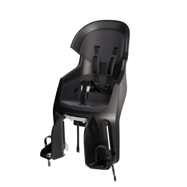 Fotelik rowerowy Bobike Exclusive Evolve Maxi Urban Black montowany na tylny bagażnik roweru