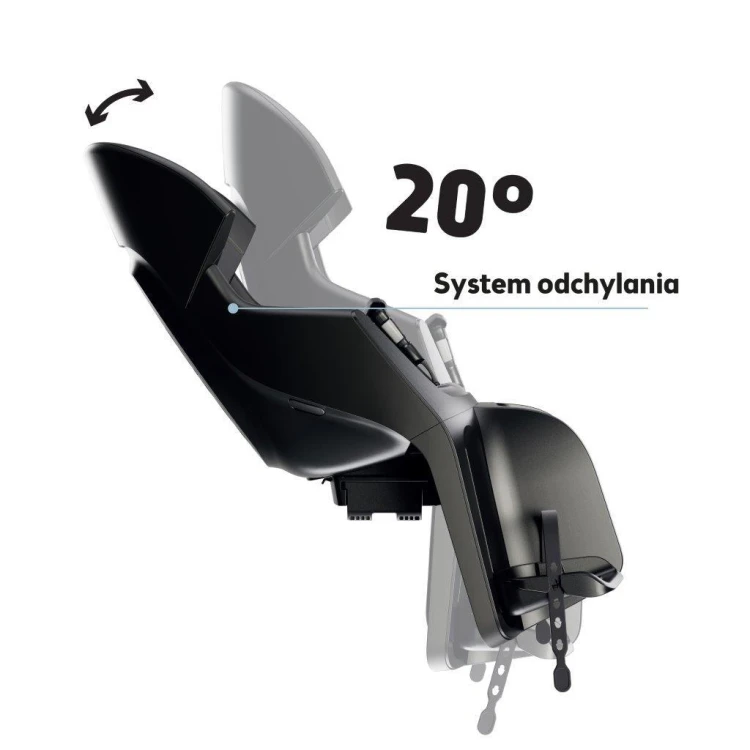 Fotelik rowerowy Bobike Exclusive Evolve Maxi Urban Black montowany na tylny bagażnik roweru