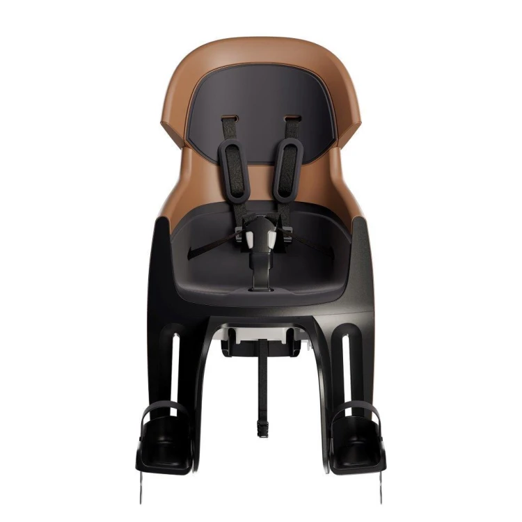 Fotelik rowerowy Bobike Exclusive Evolve Maxi cinnamon brown montowany na tylny bagażnik roweru