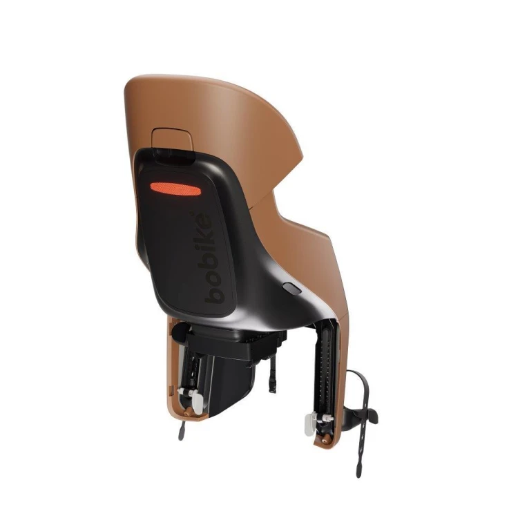 Fotelik rowerowy Bobike Exclusive Evolve Maxi cinnamon brown montowany na tylny bagażnik roweru