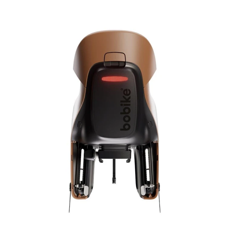 Fotelik rowerowy Bobike Exclusive Evolve Maxi cinnamon brown montowany na tylny bagażnik roweru