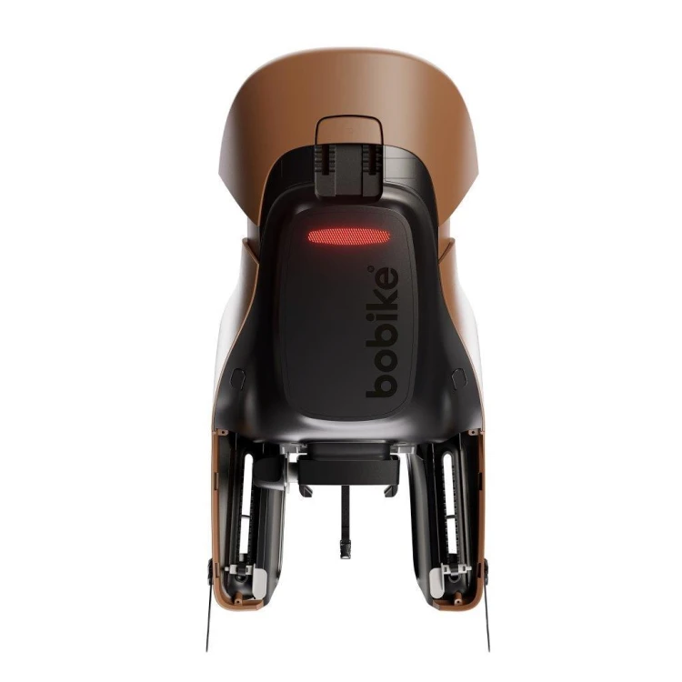 Fotelik rowerowy Bobike Exclusive Evolve Maxi cinnamon brown montowany na tylny bagażnik roweru