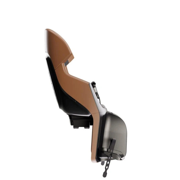 Fotelik rowerowy Bobike Exclusive Evolve Maxi cinnamon brown montowany na tylny bagażnik roweru