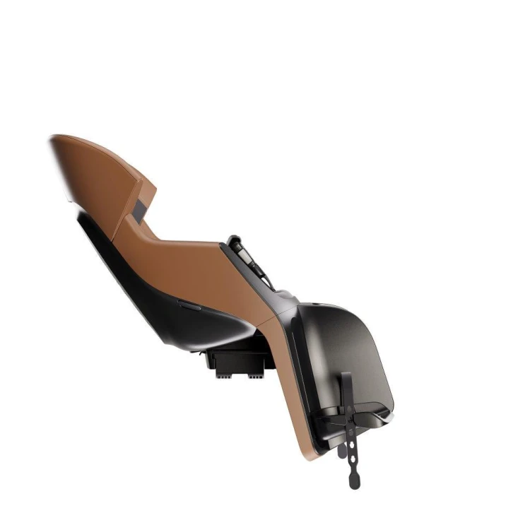 Fotelik rowerowy Bobike Exclusive Evolve Maxi cinnamon brown montowany na tylny bagażnik roweru