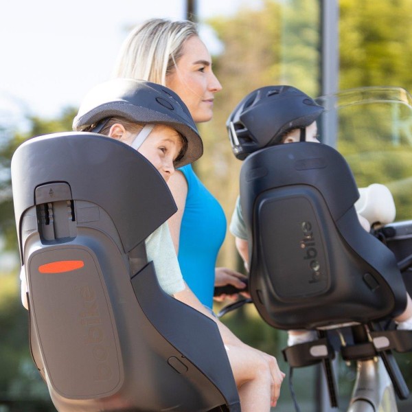 Fotelik rowerowy Bobike Exclusive Evolve Maxi 1P Urban Black montowany do ramy roweru