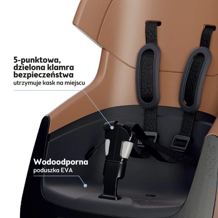 Fotelik rowerowy Bobike Exclusive Evolve Maxi 1P cinnamon brown montowany do ramy roweru