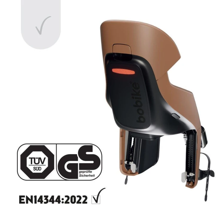 Fotelik rowerowy Bobike Exclusive Evolve Maxi 1P cinnamon brown montowany do ramy roweru