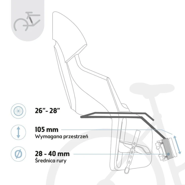 Fotelik rowerowy Bobike Exclusive Evolve Maxi 1P cinnamon brown montowany do ramy roweru