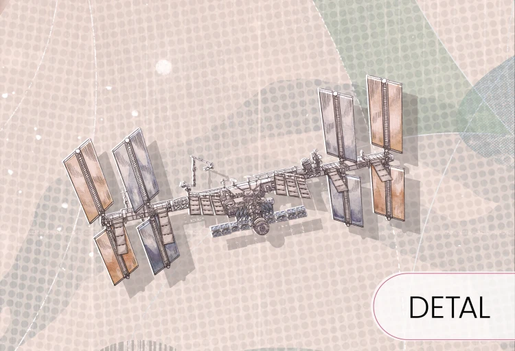 tapeta kosmiczna dla dzieci z planetami i gwiazdami mint