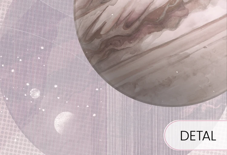 Tapeta dziecięca z planetami i kosmiczną grafiką