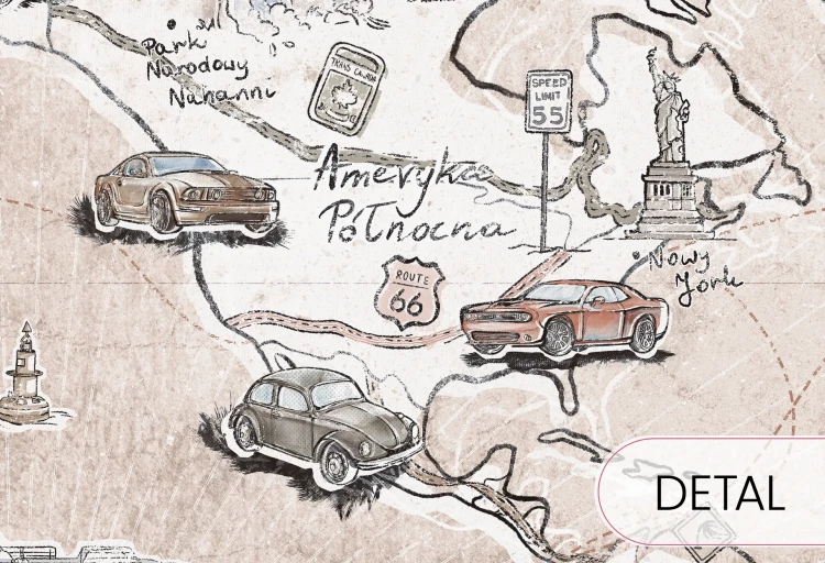 tapeta mapa świata na ścianę młodzieżowa
