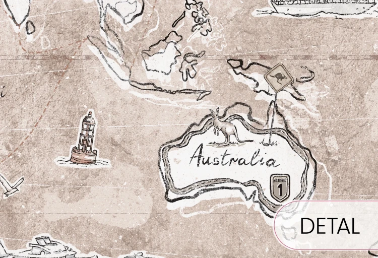 tapeta mapa świata do pokoju nastolatka
