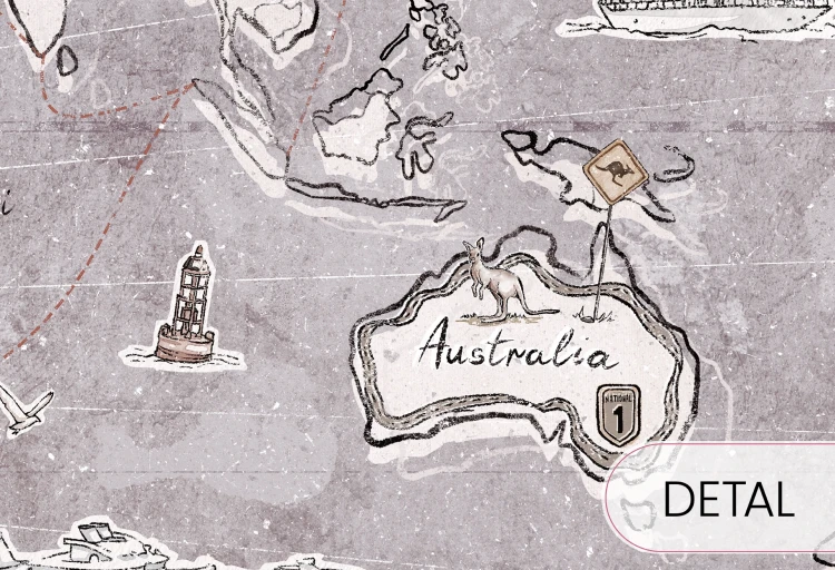 tapeta mapa świata na ścianę do pokoju dziecka