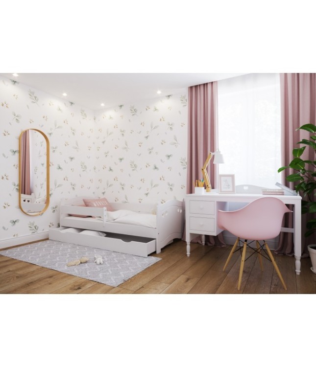 łóżko dziecięce drewniane Sweet Love z barierką