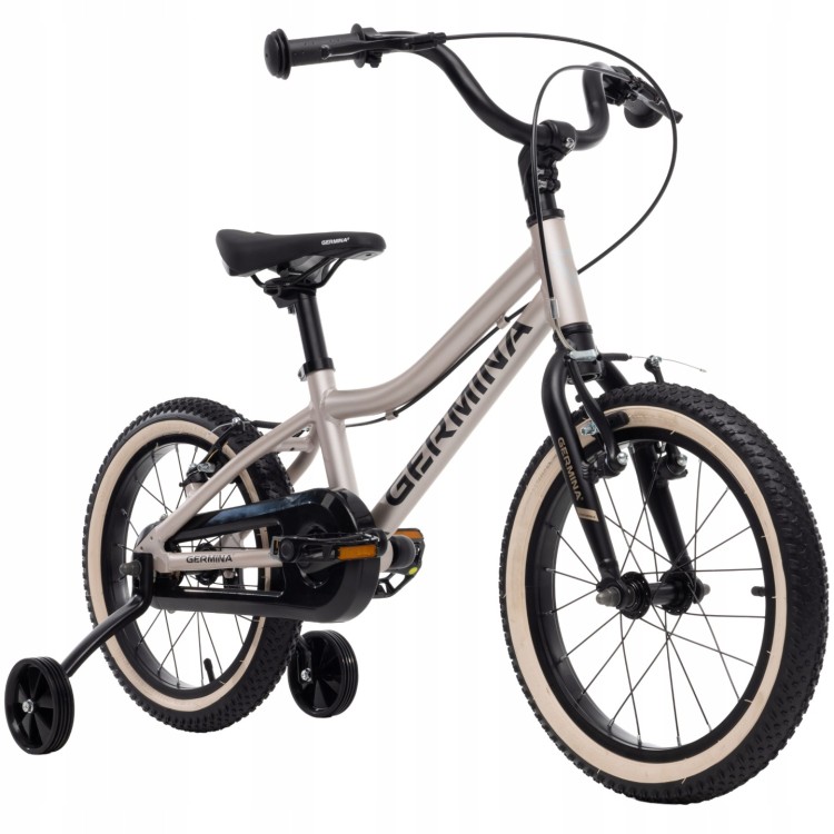 Rower dla dziecka Germina 16" cali Srebrny Ultralekki Mtb - POMYSŁ NA PREZENT
