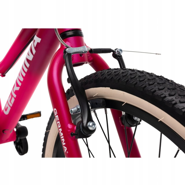 Rower dla dziecka Germina 20" cali Różowy Aluminiowy MTB - IDEALNY PREZENT NA KOMUNIĘ