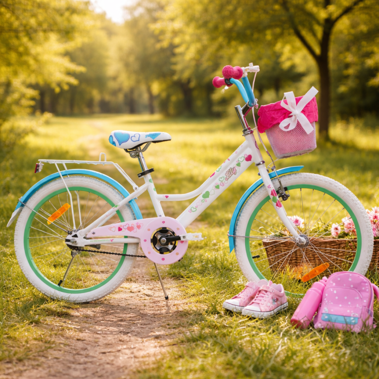 Rower dla dziecka BMX Lilly 20" biało-błękitny - PREZENT NA KOMUNIĘ