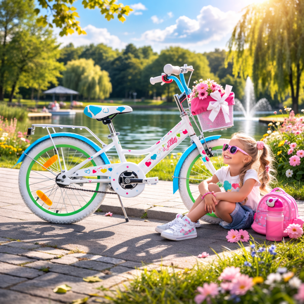 Rower dla dziecka BMX Lilly 20" biało-błękitny - PREZENT NA KOMUNIĘ