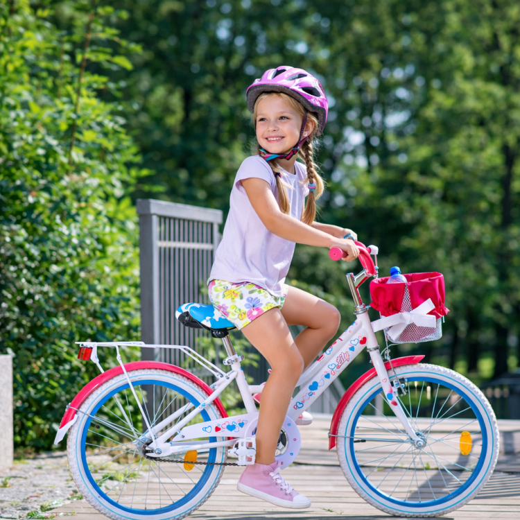 Rower dla dziecka BMX Lilly 20&amp;quot; biało-koralowy - PREZENT NA KOMUNIĘ