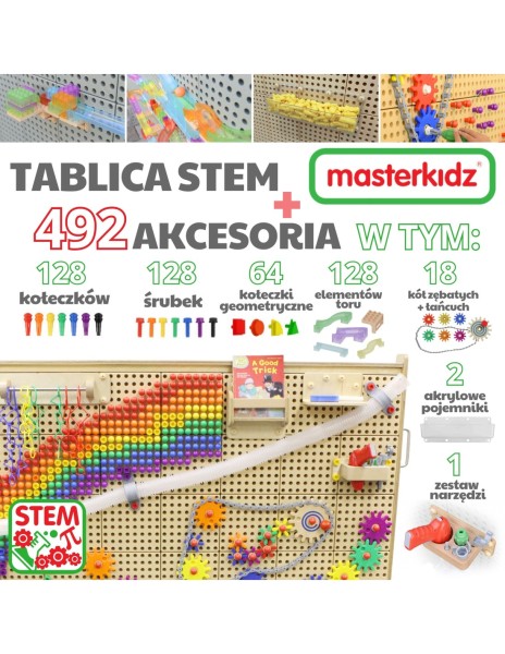 narzędzia dziecięce Masterkidz do tablicy STEM