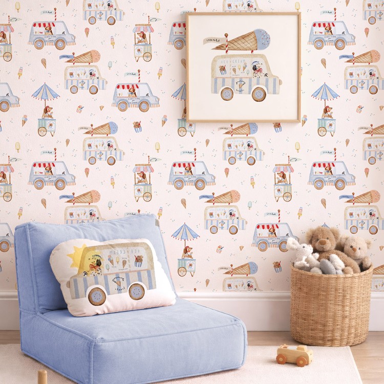 Tapeta do pokoju dziecka Shake The Colors - "ICE CREAMS"