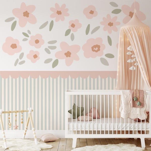 Naklejki Shake The Colors - "Peach Flowers"