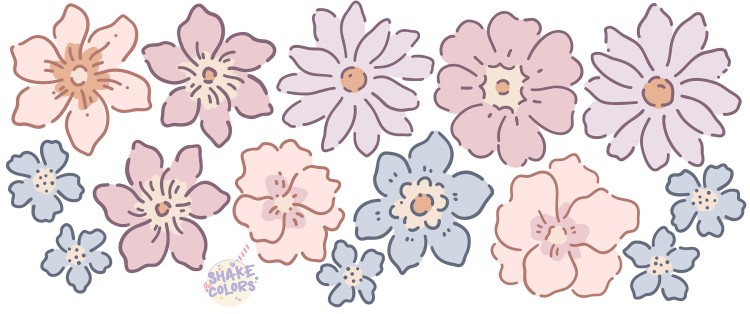 Naklejki Shake The Colors - "Mega Flowers"