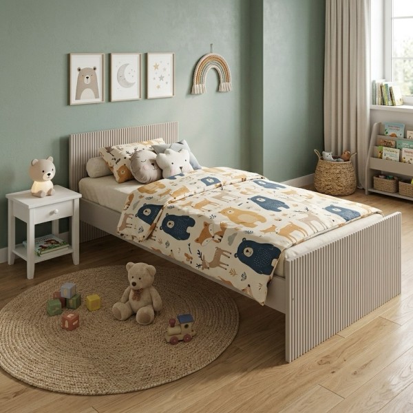 Kaszmirowe łóżko pojedyncze dla dzieci LOFT