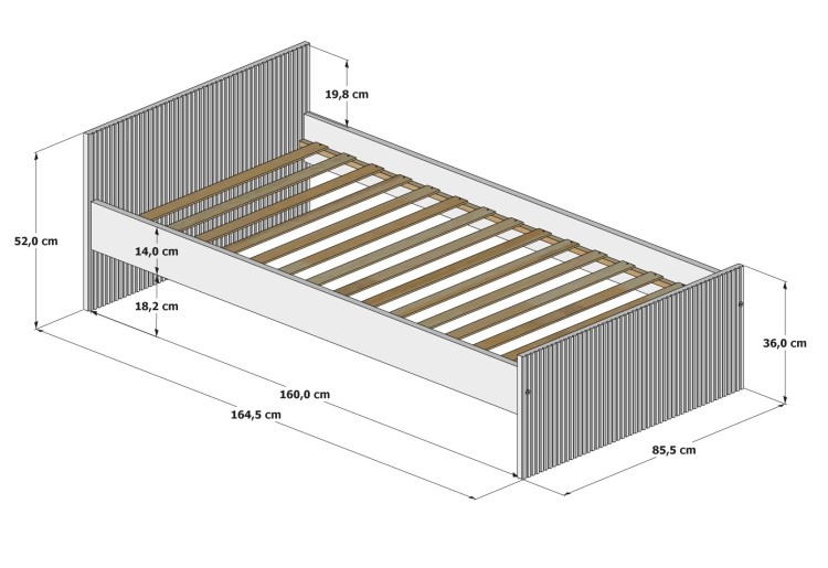 Łóżko Dziecięce LOFT 160x80 200x90 200x120 – Łóżko Młodzieżowe Nowoczesne Białe z szufladami