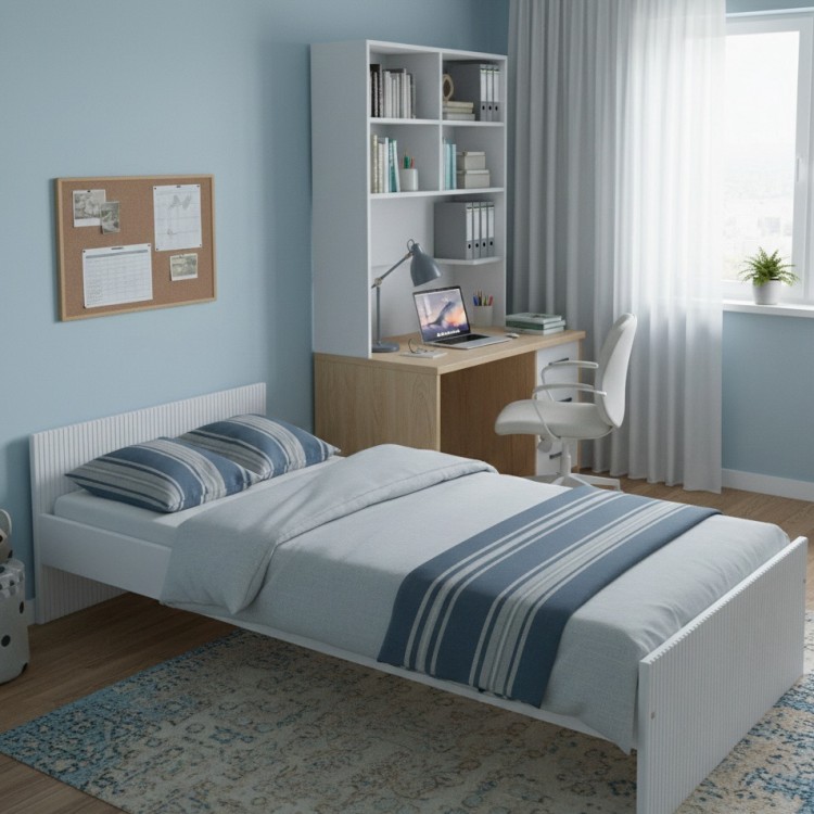 Łóżko Dziecięce LOFT 160x80 200x90 200x120 – Łóżko Młodzieżowe Nowoczesne Białe