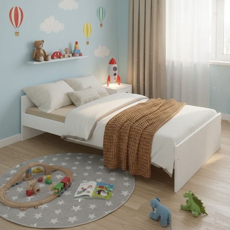 Łóżko Dziecięce LOFT 160x80 200x90 200x120 – Łóżko Młodzieżowe Nowoczesne Białe