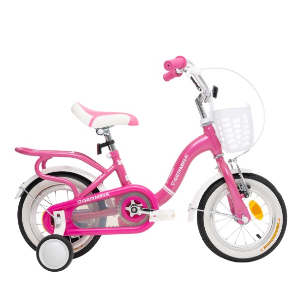 Rower dla dziecka BMX 12" cali Różowy z Koszykiem - PREZENT DLA DZIECKA