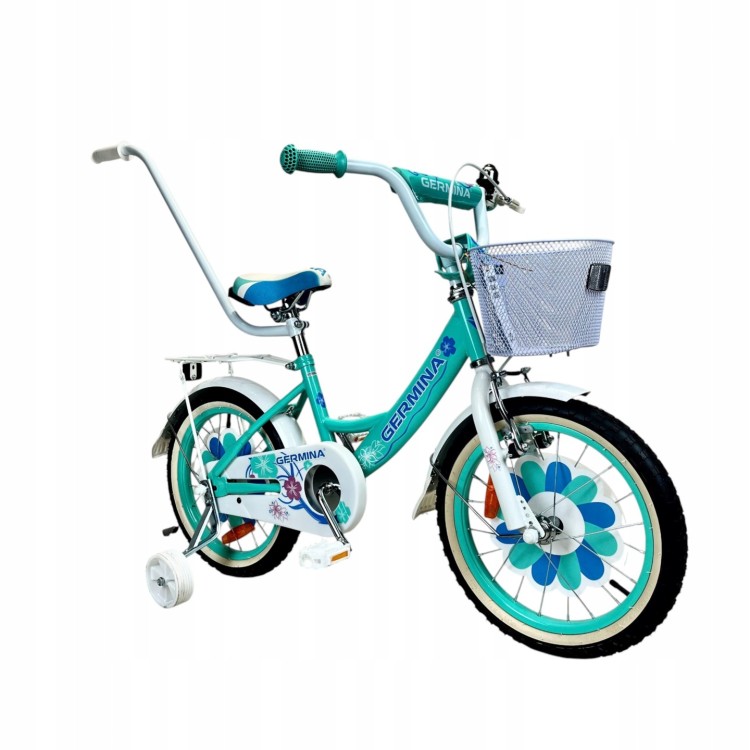 Rower dla dziecka Bmx Germina 16" cali Miętowy - POMYSŁ NA PREZENT