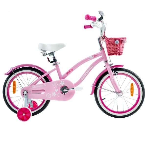 Rower dla dziecka BMX 16" cali Różowy z Koszykiem - PREZENT DLA DZIECKA