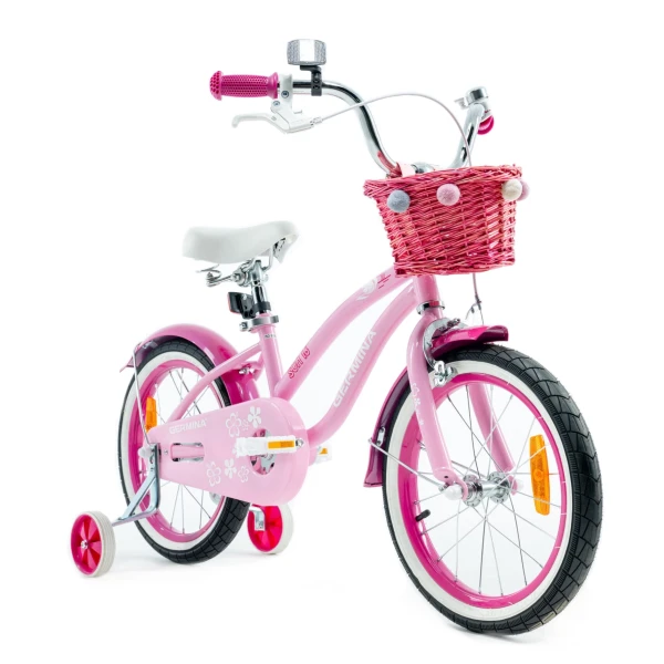 Rower dla dziecka BMX 16" cali Różowy z Koszykiem - PREZENT DLA DZIECKA