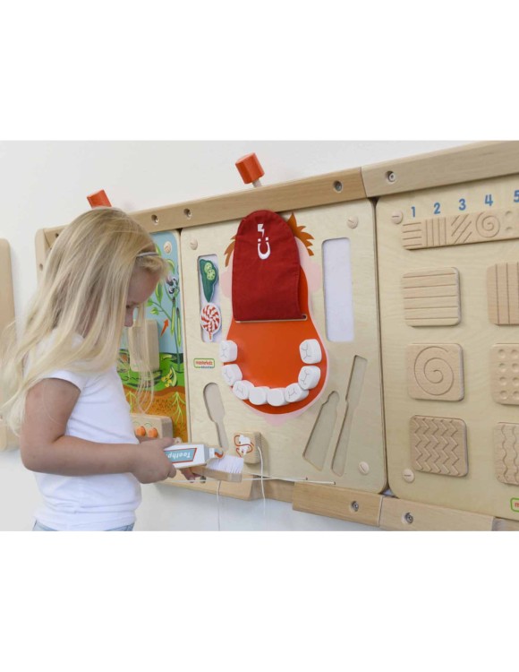 MASTERKIDZ Higiena Jamy Ustnej Ścienna Tablica Sensoryczna Flex Montessori