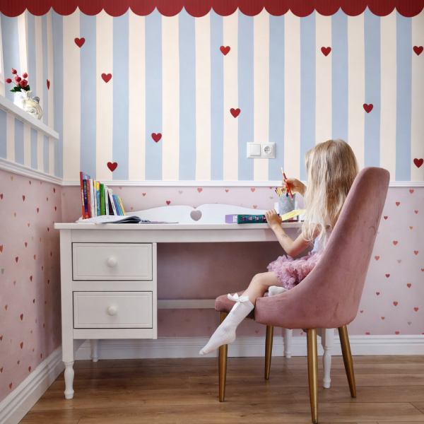 Drewniane, białe biurko  dla dziewczynki - Julie. jpg