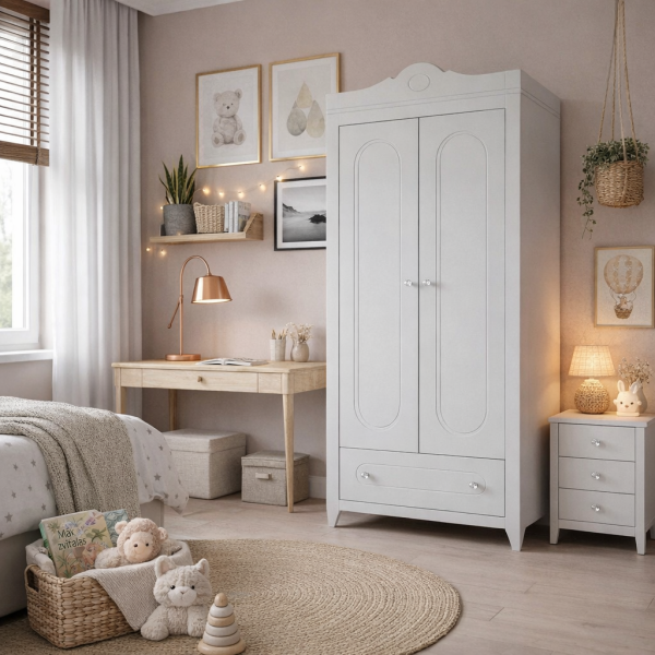 Szafa dwudrzwiowa z szufladą GLAMOUR