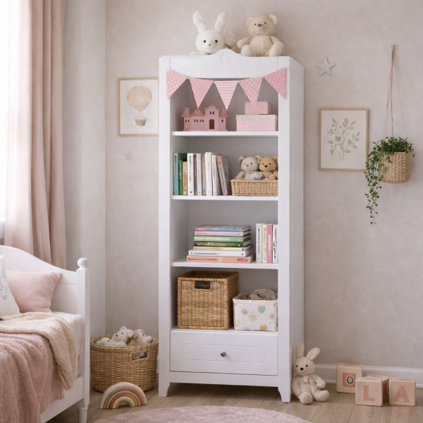 Regał dziecięcy z szufladą - GLAMOUR