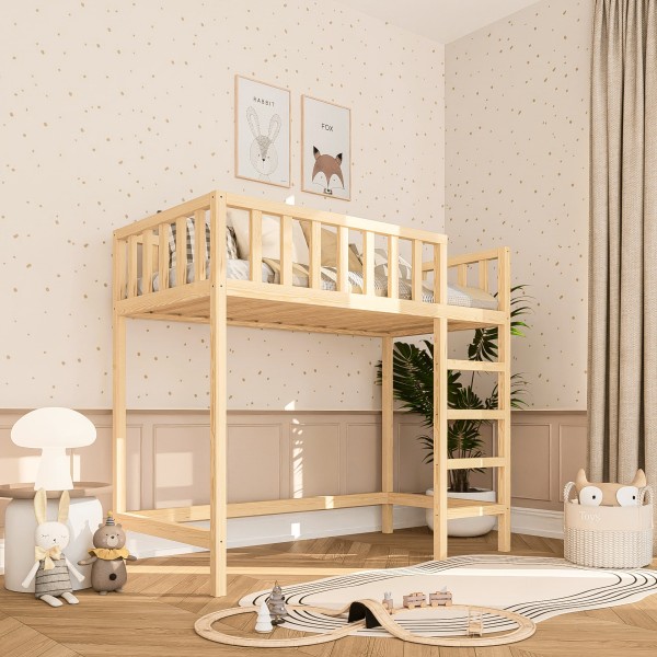 łóżko na antresoli Marysia drewniane łóżko dziecięce z litego drewna sosnowego