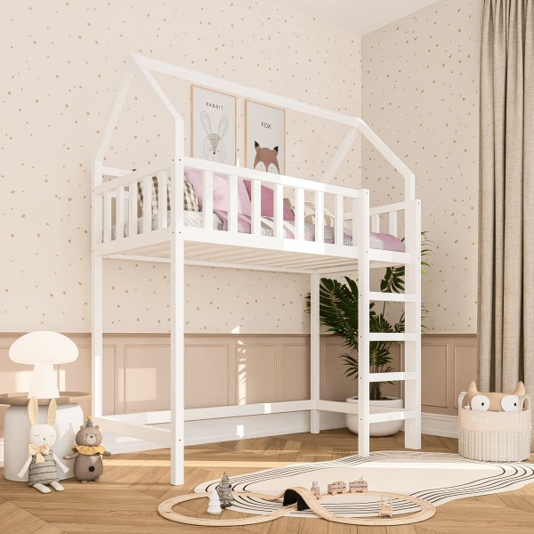 łóżko na antresoli domek Oliwka drewniane łóżko dziecięce z litego drewna sosnowego