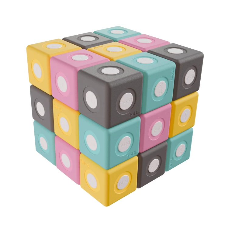 klocki magnetyczne piankowe TUKI SMART 30 elementów, zestaw sensoryczny dla dzieci do przedszkola i terapii