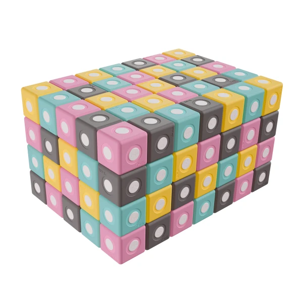 klocki magnetyczne piankowe TUKI SMART dla dzieci, zestaw sensoryczny do przedszkola i terapii integracji sensorycznej zestaw 160 elementów