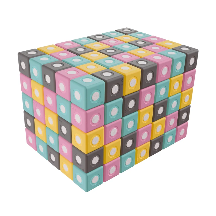 klocki magnetyczne piankowe TUKI SMART dla dzieci, zestaw sensoryczny do przedszkola i terapii integracji sensorycznej zestaw 200 elementów