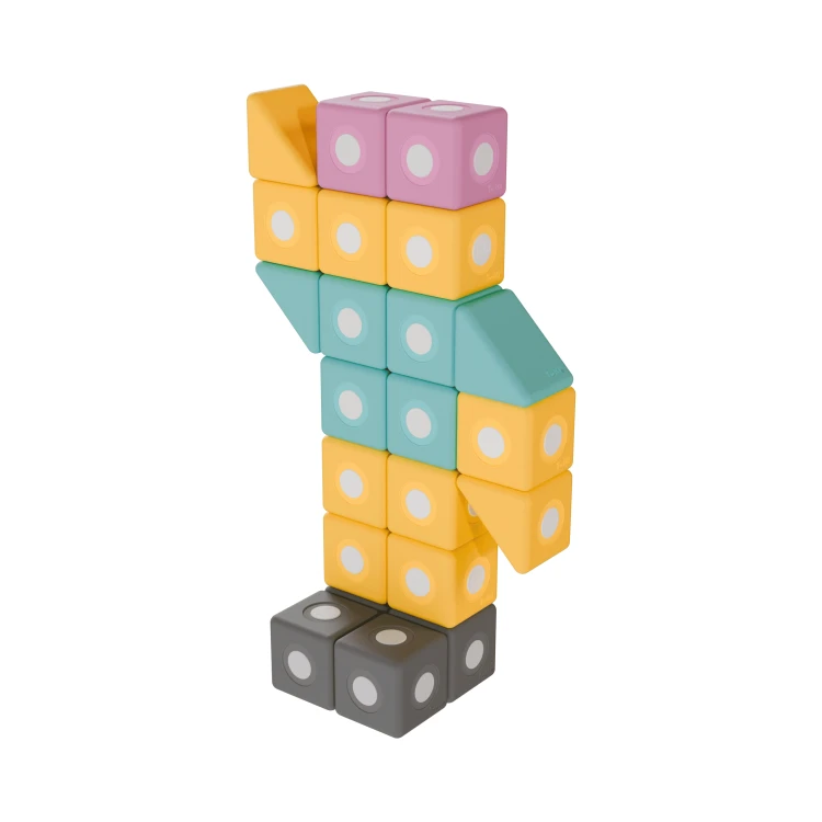 klocki magnetyczne piankowe TUKI SMART dla dzieci, zestaw sensoryczny do przedszkola i terapii integracji sensorycznej człowiek