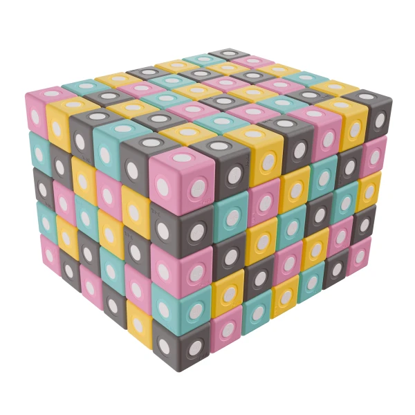 klocki magnetyczne piankowe TUKI SMART dla dzieci, zestaw sensoryczny do przedszkola i terapii integracji sensorycznej zestaw 240 elementów